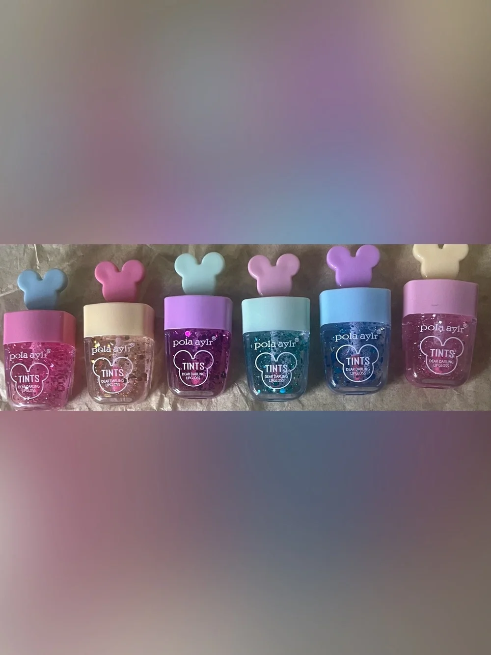Lip Gloss with Mouse Ear Themed Applicator Cap - choose 1